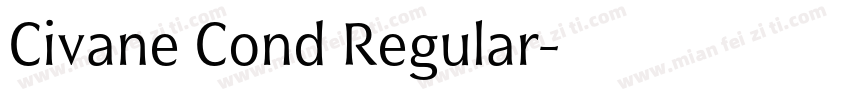 Civane Cond Regular字体转换